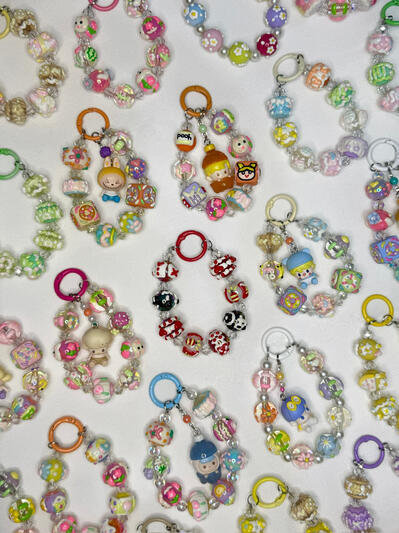 Handpainted Acrylic Bead Charms ... Add a cute little piece for your favorite bag.
